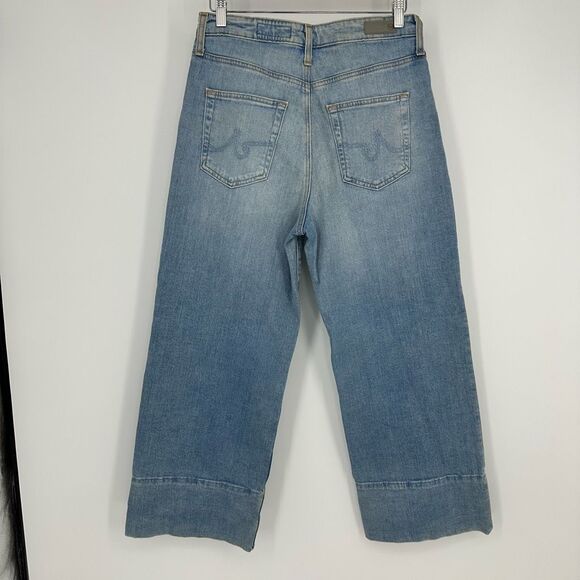 AG Adriano Goldschmied Jeans Women's 31 Etta High Waist Wide Leg Crop Rave Boho - Picture 2 of 15